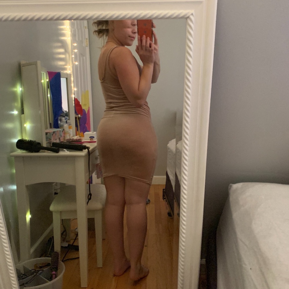 Thick strapped body con dress